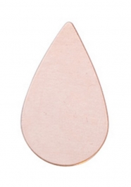 Copper Shape, Teardrop, 3/4 by 1-1/4 Inch, 6 Pieces