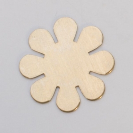 Brass 8-Petal Flower, 24 Gauge, 15/16 Inch, Pack of 6