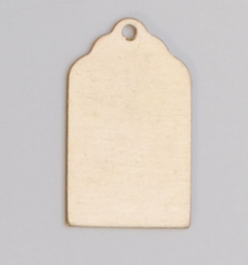 Brass Luggage Tag with Hole, 24 Gauge, 13/16 by 1/2 Inch, Pack of 6