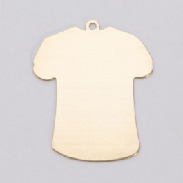 BRASS 24ga - SMALL T-SHIRT W/RING - Pack of 6