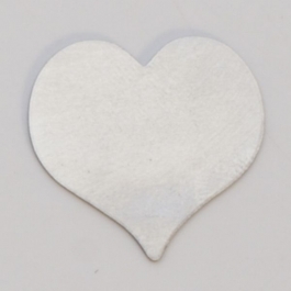 Nickel Silver Heart, 24 Gauge, 13/16 by 7/8 Inch, Pack of 6