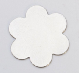 Nickel Silver 6-Petal Flower, 24 Gauge, 7/8 Inch, Pack of 6