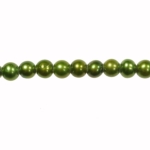 5-6mm Dark Green Freshwater Potato Pearls Large 1.2mm Hole - 16 Inch Strand