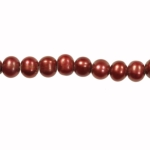 8-9mm Red Freshwater Potato Pearls Large 2mm Hole - 16 Inch Strand