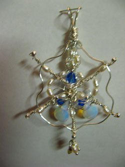 Opaline and Saffire Snowflake Pendant Instructions Step 6