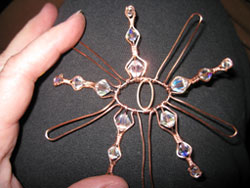 Opaline and Saffire Snowflake Pendant Instructions Step 3