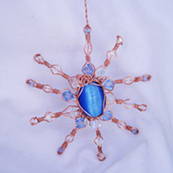 Opaline and Saffire Snowflake Pendant Instructions Step 9