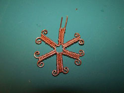 Wire and Crystal Snowflake Instructions Step 4