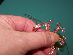 Wire and Crystal Snowflake Instructions Step 6