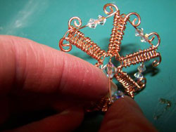 Wire and Crystal Snowflake Instructions Step 10