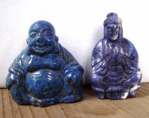 Lapis Buddha and Sodalite Bodhisattva