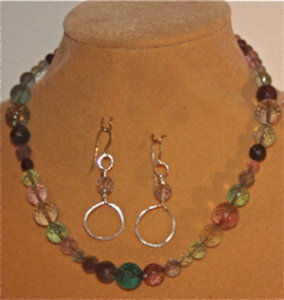 Fluorite jewelry set