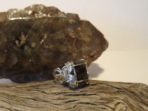 smoky quartz ring