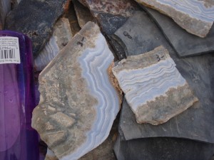 Blue Lace agate slices