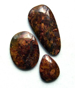 brown and gold pietersite cabochons