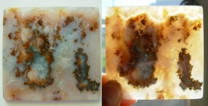 plume agate slabs from Dorothy Duflo