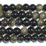 Golden Obsidian Large Hole Beads