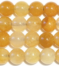 Yellow Jade Gemstone Beads