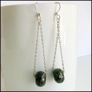 chain&Bead earrings-1